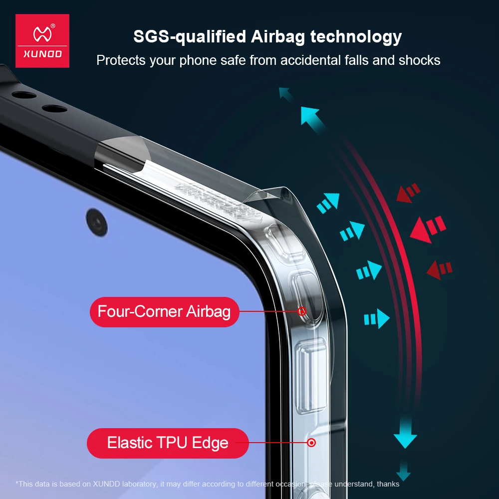 Xundd For Samsung Z Flip 6 Case,Airbag Bumper Shockproof Shell PC+TPU+Glass Back Clear Cover For Z Galaxy Flip 6 갤럭시 플립6 케이스