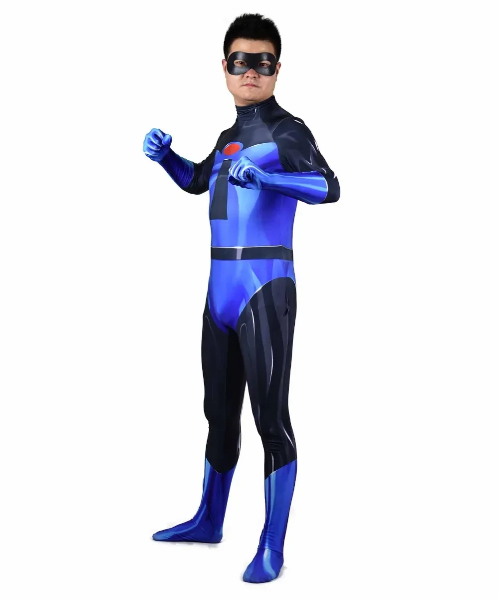 Os Incríveis 2 Super-herói Cosplay Traje Sr. Incrível Terno Bodysuit Zentai, Traje clássico de Halloween de alta qualidade