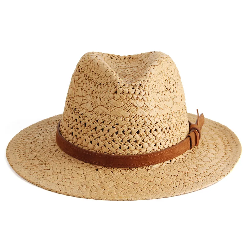 

Brithsh Style Panama Women Straw Hat Summer Fedoras Outdoor Travel Vacation Beach Sun Hat