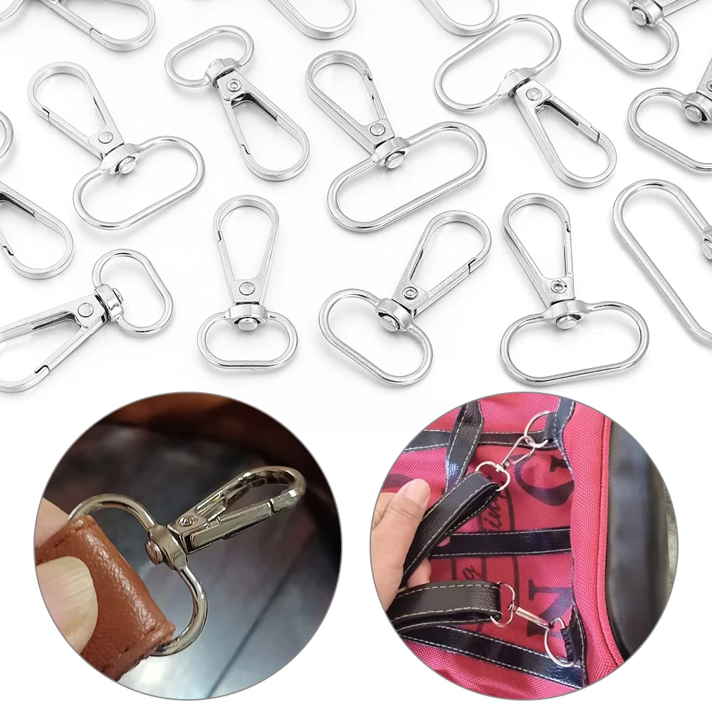 10 Stück Metall-Taschenriemen-Schnallen, Karabinerhaken, Schnappverschluss-Verbinder für DIY Schlüsselanhänger, Schlüsselringe, Taschenzubehör – Detail 4