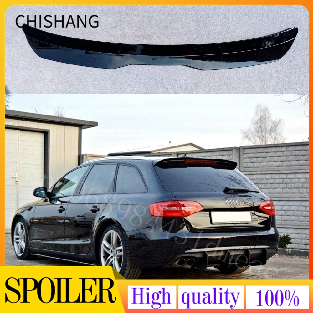 Roof Spoiler for Audi A4 B8 Avant / Allroad 2008-2016 ABS Plastic Spoiler Rear Wing Car Tail Wing Decoration A4 B8 Allroad RS4