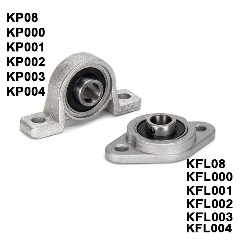 2Pcs Pillow Block Bearing KP08 KP000 KP001 KP002 KP003 KFL 08 000 001 002 003 004 8mm 10mm 12mm 15mm 17mm 20mm Mounted Support