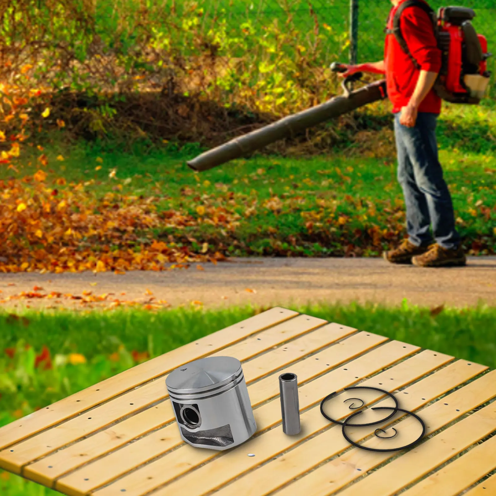 For ECHO Piston Kit for PB-8010 PB-9010 PB-8010H PB-8010T PB-9010T PB-9010H P100012460 Backpack Blower Piston Ring Kit