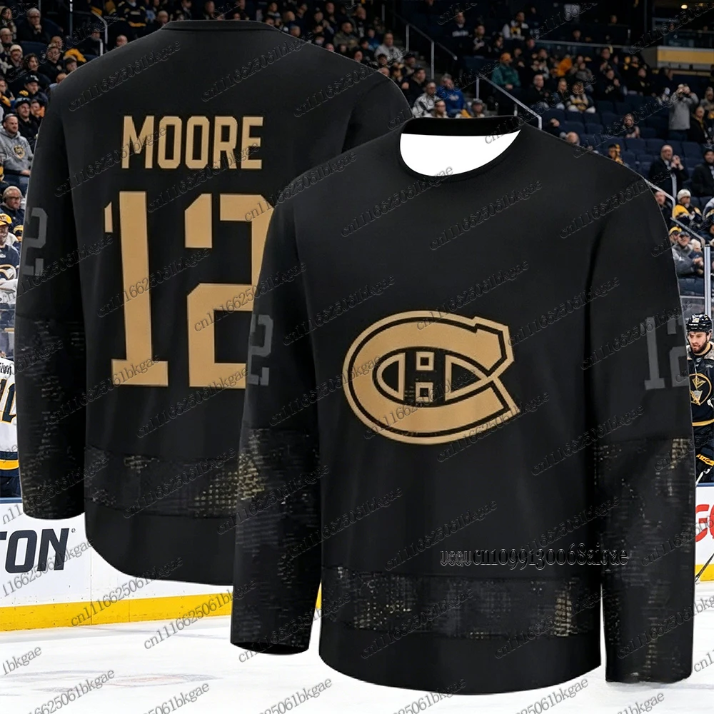 Autumn Winter New Hockey Jerseys For Men Montreal Canadiens Black and Gold Hockey Jersey Casual Sports Hockey Jersey Kids Jersey