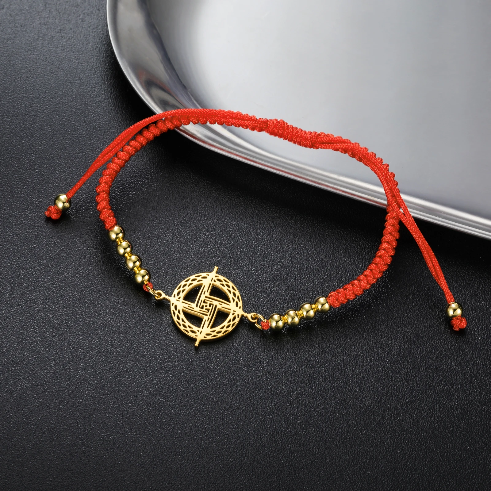 Kkjoy Slawisches Sonnensymbol Charm-Armband Edelstahl-Armband Heidnisches Slawisches Schutzzeichen Schmuck Geschenk für Heiden-Liebhaber – Detail 20