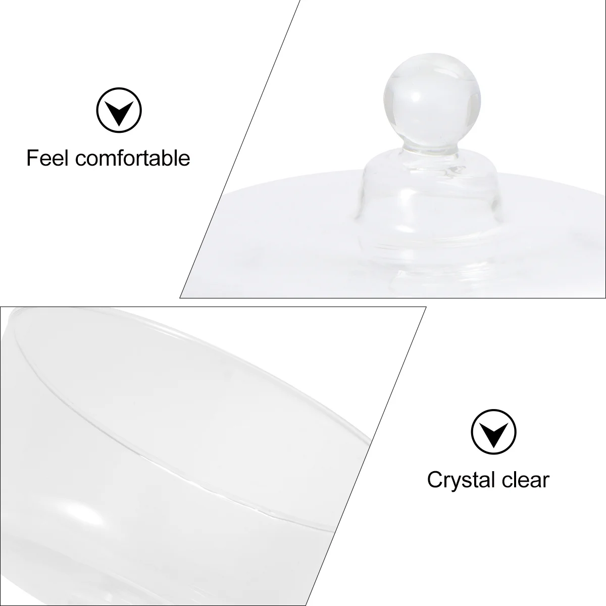 

1Pcs Lead-Free Glass Cover Transparent Dome for Cake Dessert Fruit Display Food Protection Cover Kitchen Storage Portable