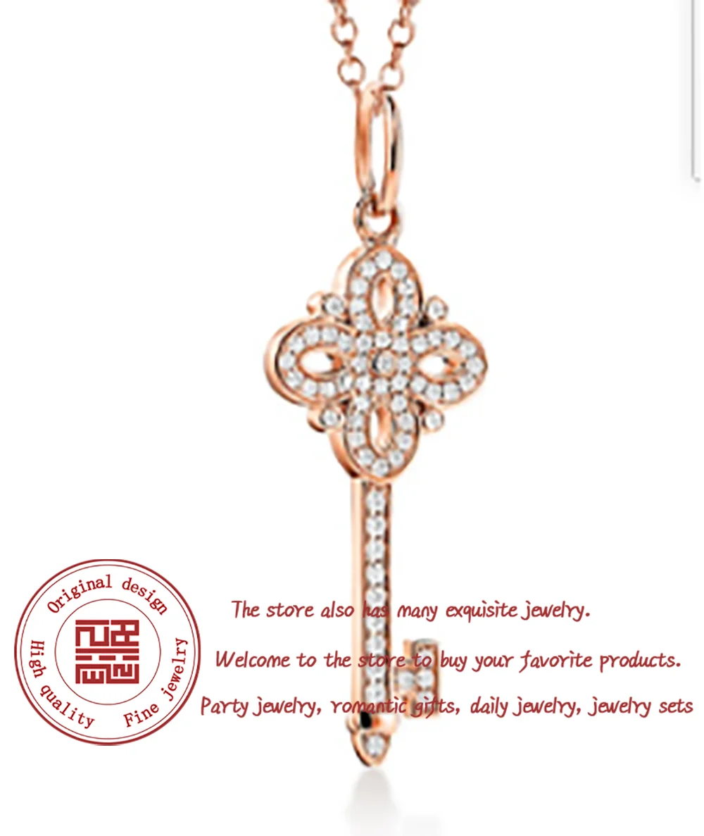 Rose Gold Key Penda…
