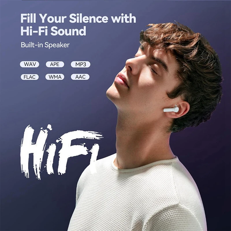 Novo mp3 bluetooth player de carregamento rápido 5.4 versão bluetooth expansível cartão de memória leitor de música gravação fm e-book