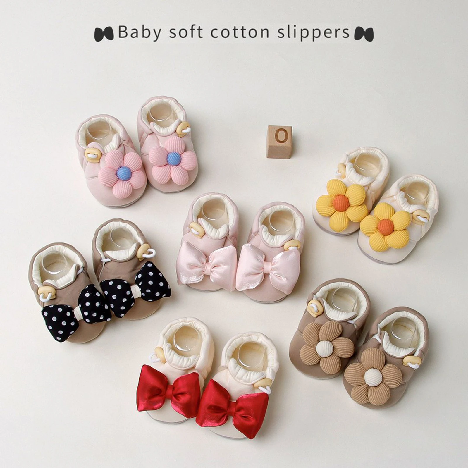 

Suefunskry Baby Girls Mary Jane Flats 3D Bow/Flower Drawstring Infant Shoes Non-Skid Newborn Crib Shoes