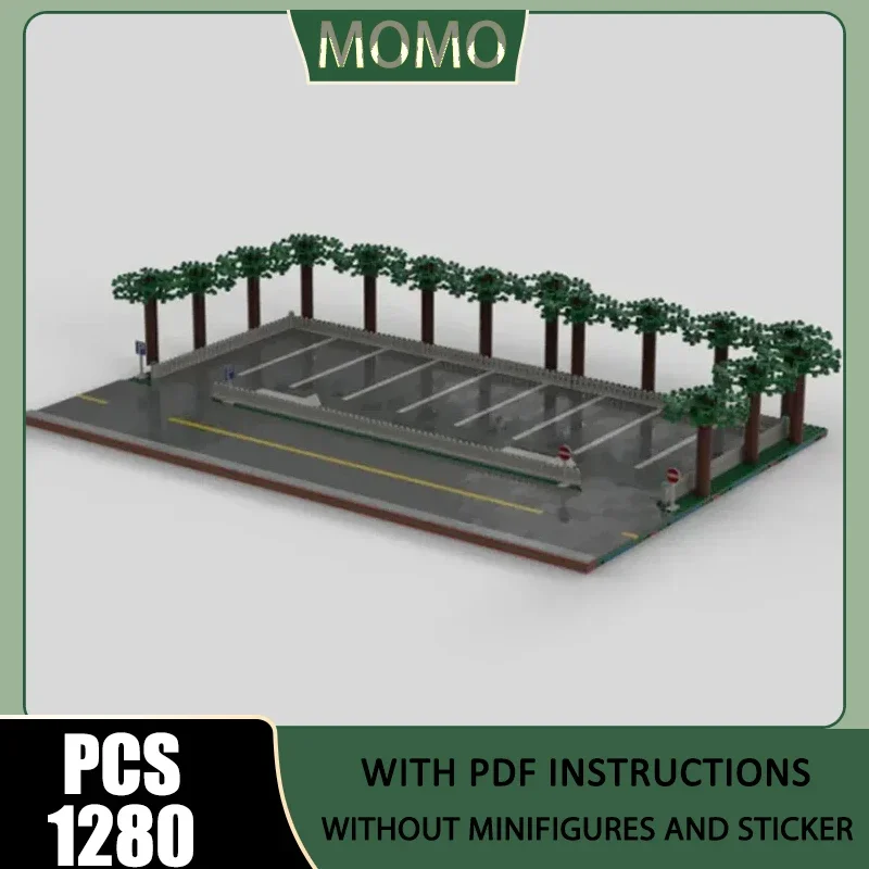 Moc Building Blocks Parking lot ​​​​​​​Model Technology Brick DIY Assembly Construction City Street View Model Holiday Set Toys