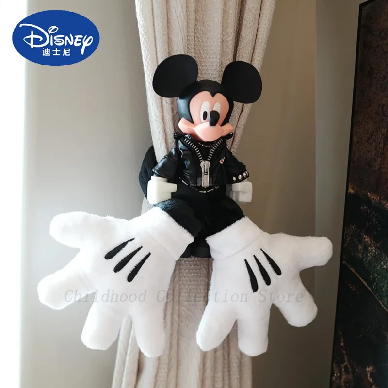 Kawaii Disney Mickey Mouse Action Figure Toys Mickey Palm Creative Curtain Strap Elastic Strap Cute Strap Cartoon Pendant Gifts