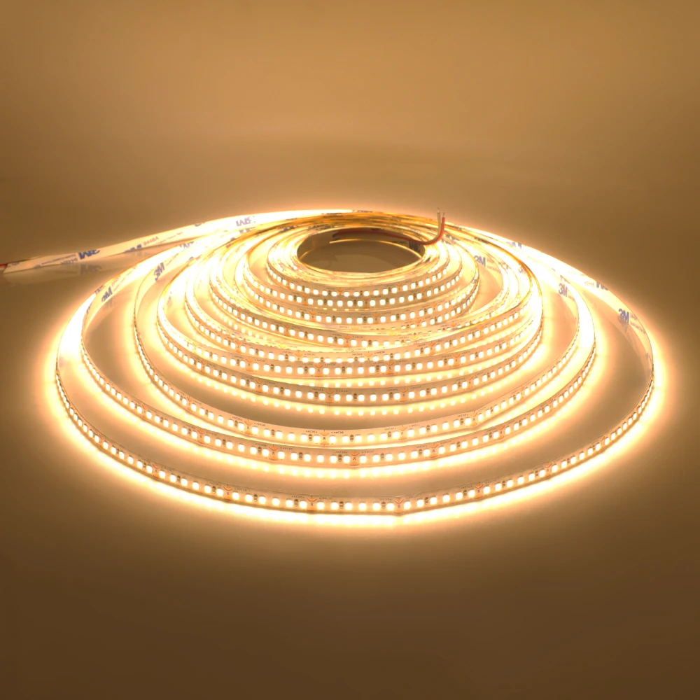 DC 12V 24V 2835 180LEDs/M LED Strip Warm/Natural White IP21 Flexible Ribbon Tape Rope Light 5M 10M/Roll