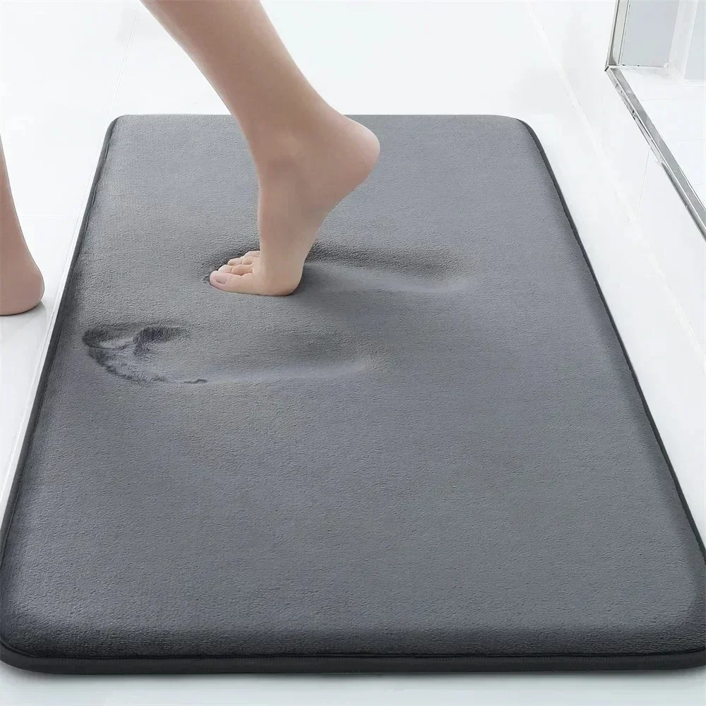 Super Absorbent Floors Mat Non-Slip Water Absorbent Rug Bathroom Bedroom Toilet Floor Carpets Ultra Soft Memory Foam Floor Mat