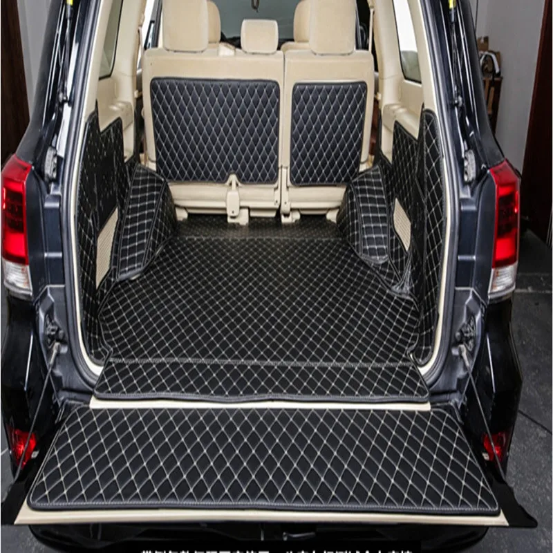 

Custom full set car trunk mats for Toyota Land Cruiser 200 5 seats 2021-2007 cargo liner mat boot carpets cover for LC200 2018