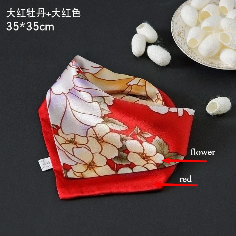 35*35 cm costume en soie de mûrier naturelle poche carré Hanky plaine crêpe Satin AB Double face Dou
