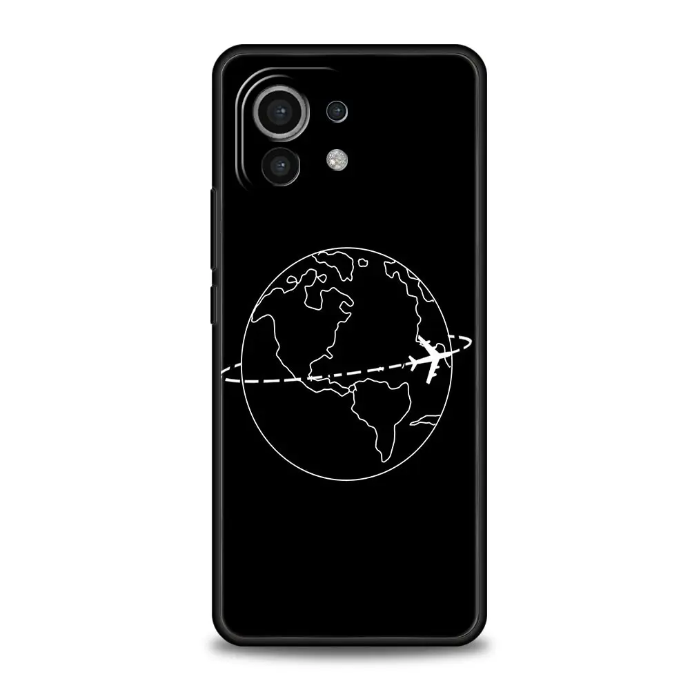 Cartoon World map scenery direction Case For Xiaomi 14 13T 12T Pro 12 13 11 Ultra Mi Note 10 Lite 10T 5G Pro 11T 11i 9T Cover