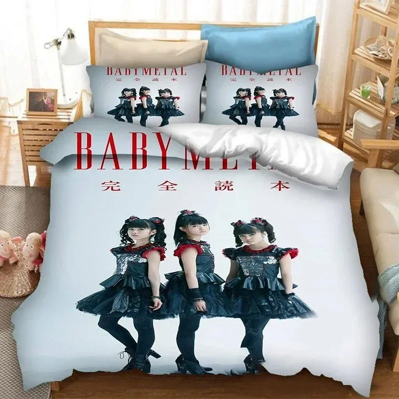 

BABYMETAL Rock Band Comfortable Duvet Quilt Cover Pillowcase Bedding Set Children Bedroom Decoration Home Textile