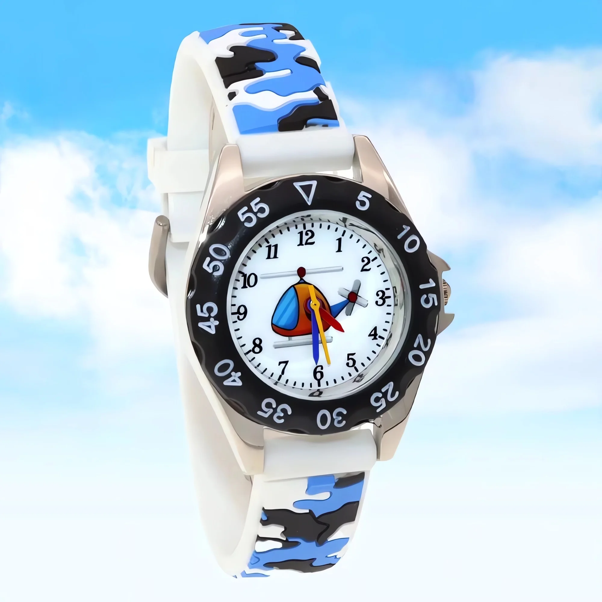 

Кварцевые цифровые наручные часы с мультяшным камуфляжным силиконовым ремешком, унисекс, детские часы для студентов, подарок для мальчиков и девочек