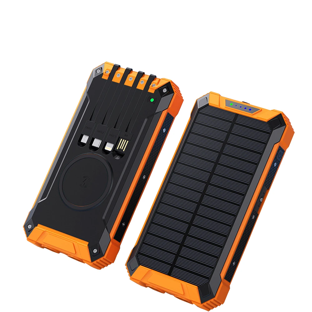 

20000mAh Waterproof Charger power Solar Charger Portable Dual Linght Solar Energy Light Camping Flashlight Power Bank