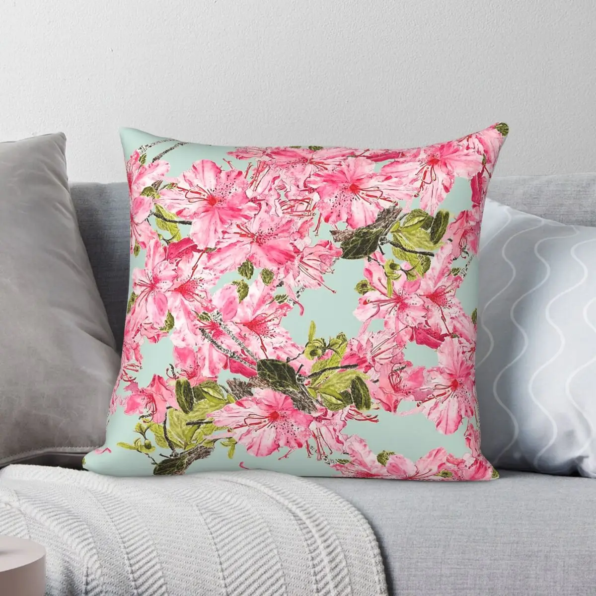 Azaleas Augusta National Golf Club Square Pillowcase Polyester Linen Velvet Printed Zip Decor Throw Pillow Case Home Cover 18