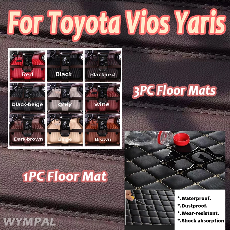 

Роскошные автомобильные коврики для Toyota Vios Yaris 2022 2021 2020 2019 2018 2017 2016 2015 2014 Аксессуары Автомобильные ковры Внутренние коврики