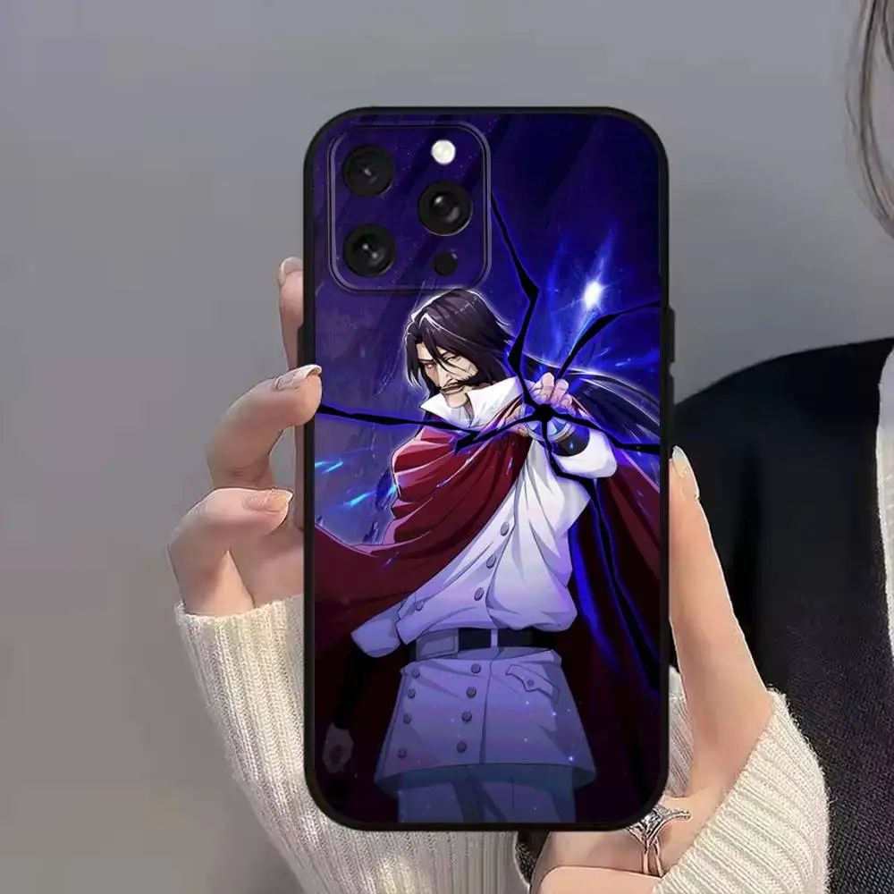 Y-YhwachS Quincy King Phone Case For iPhone 11,17,16,14,12,15,13,Max,SE4,Plus,E,Pro,Air,Mini Black soft Cover allover print