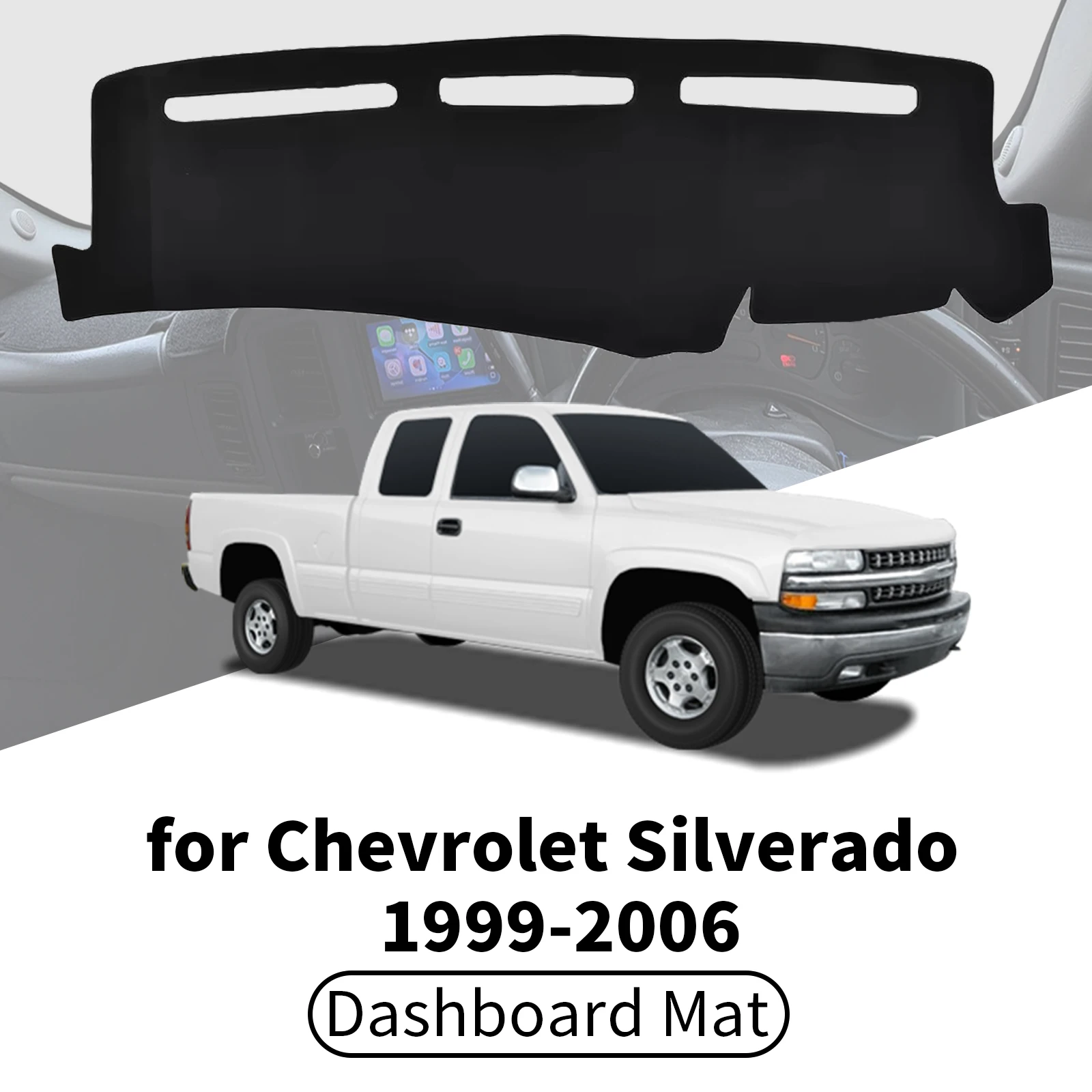 

for Chevrolet Silverado1999-2006 Car Dashboard Cover Dashmat Sunshade Anti‑UV Anti‑Glare Dash Mat Interior Accessories