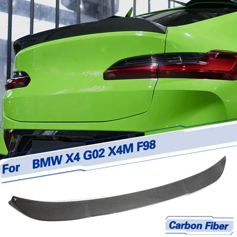

Car Rear Trunk Spoiler Wings Full Carbon Fiber for BMW X4 G02 X4M F98 M40i Sport Utility 4-Door 2023 2024 Rear Spoiler Wing Lip