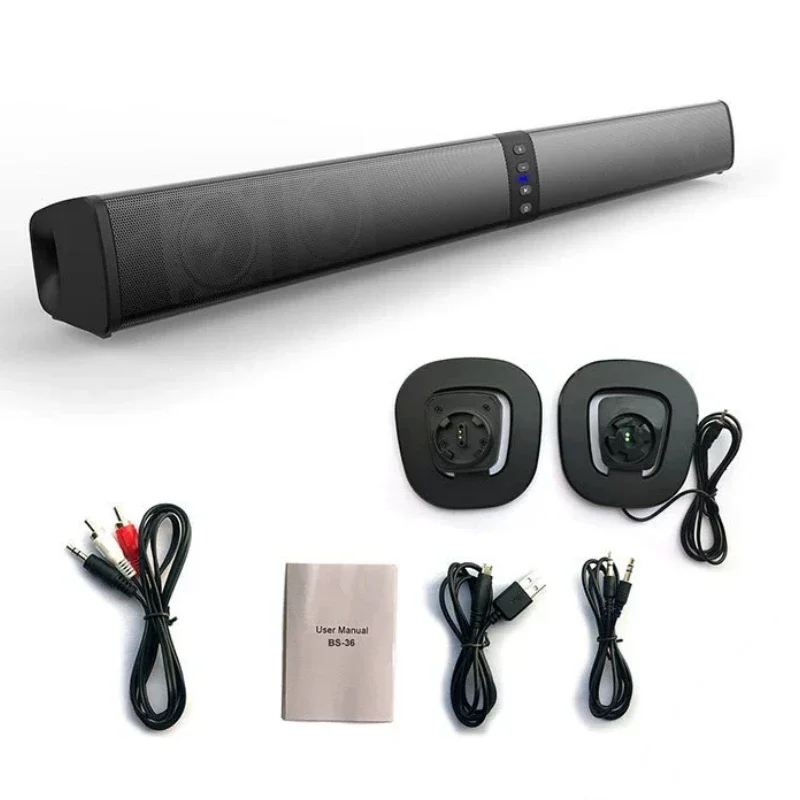 

BS-36 Detachable Strip Speakers Wireless Bluetooth Soundbar for 3D Surround Sound of Computer TV Wall-mounted Home Theater
