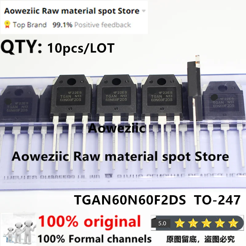 

Aoweziic 2021+ 100% New Imported Original TGAN60N60FD 60N60F2DS TGAN60N60F2DS TO-247 IGBT Tube Lnverter Welder Power 60A 600V