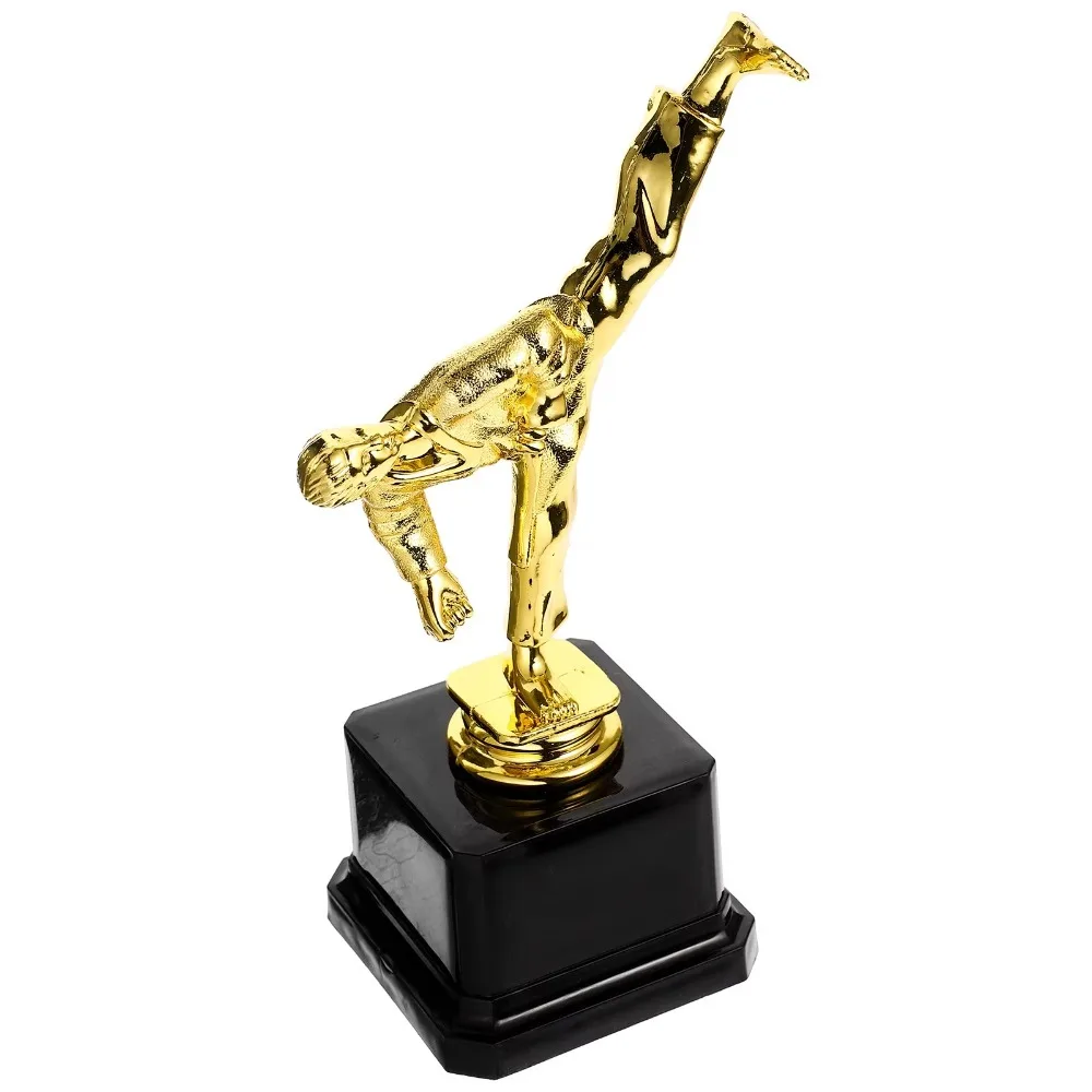 

Martial Arts Gold Trophy Awards Plastic Model Gold Man Small Prize Cup Taekwondo Competition Craft Souvenirs Winner Award Trophy