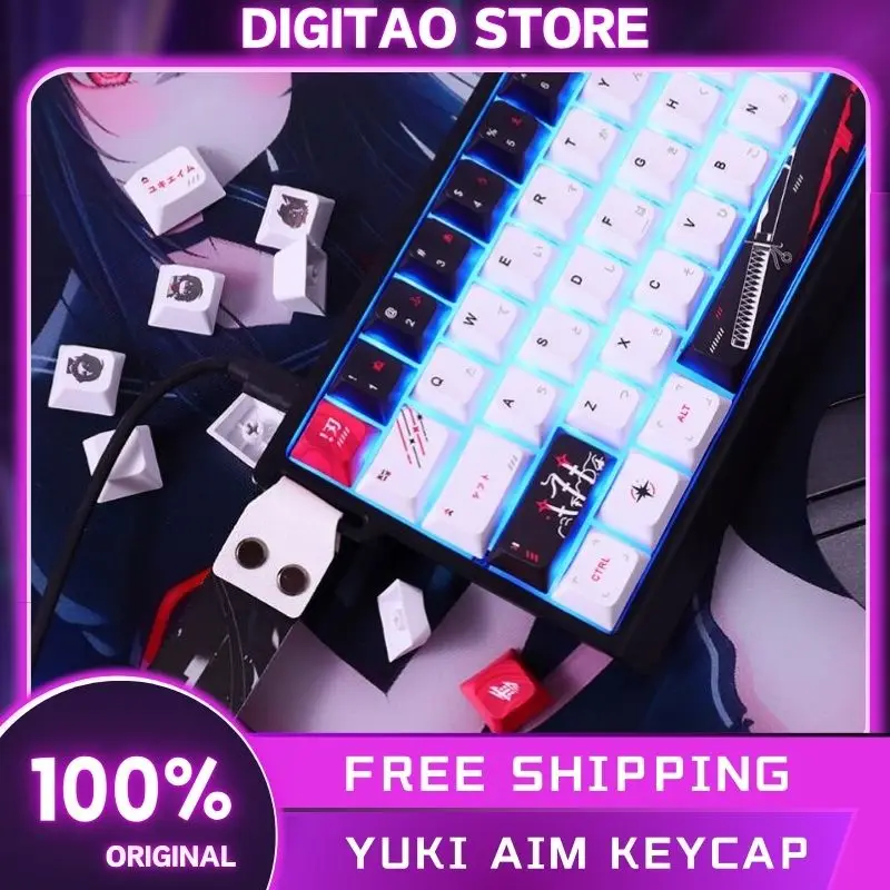 Imagem -02 - Keycap Japanese Roots para Teclado Mecânico Yuki Aim Individuação de Anime Personalizada Cherry Pbt Acessório 92 Chaves