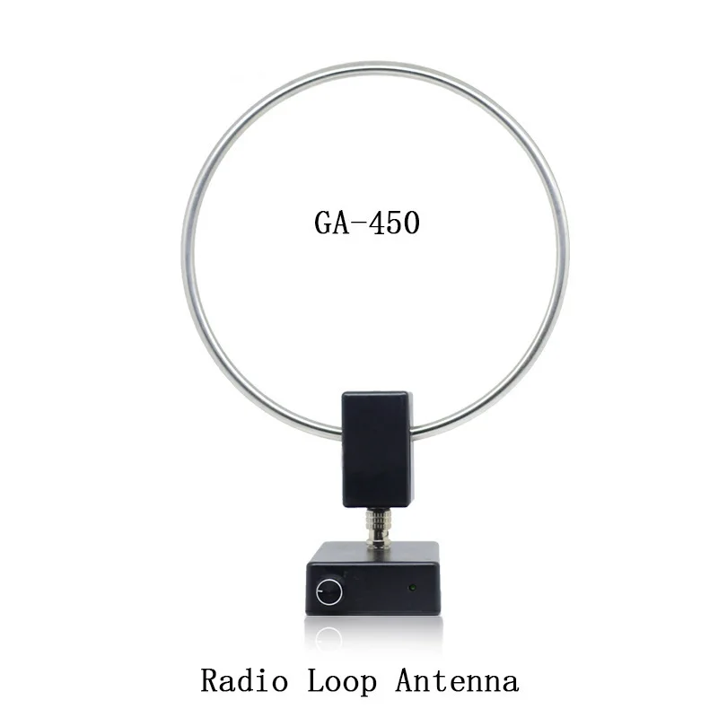 

GA-450 Контурная антенна SDR Коротковолновая радиоантенна SW 2,30-30 МГц MW 522-1710 кГц Стандартный порт зарядки Type-c Радиоантенна VOA