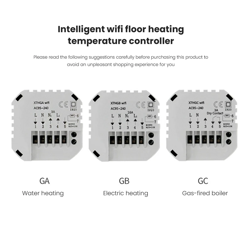 Tuya Wifi Slimme Afstandsbediening Voor Google Home Thermostaat Elektrische Vloerverwarming Water/Gasboiler Temperatuur