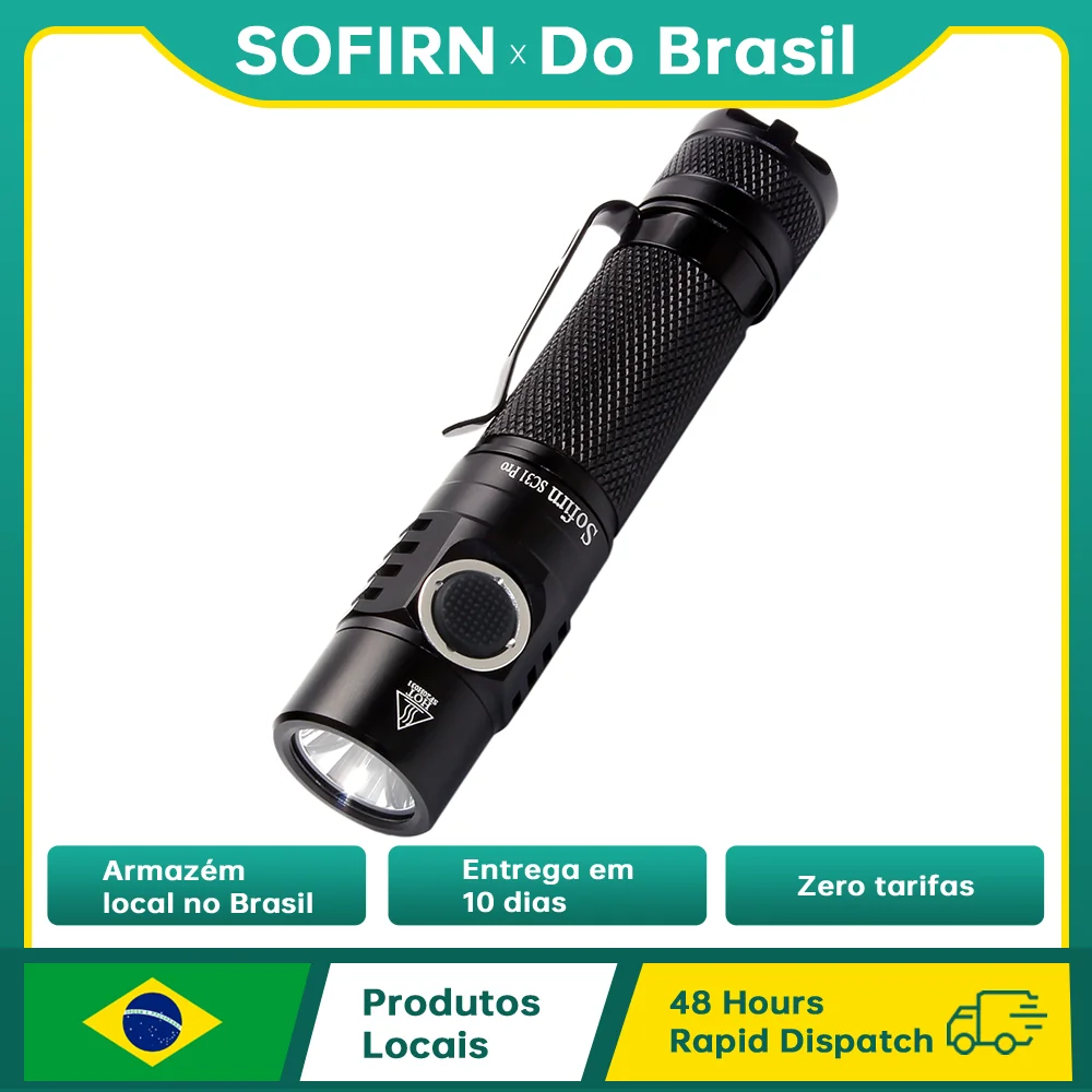 Sofirn-Lanterna LED Portátil Recarregável, SC31 Pro, Poderosa, 2000LM, 18650, SST40, 5V, 2A, USB C, Tocha, Anduril 2.0 Sofirn-Lanterna LED Portátil Recarregável, SC31 Pro, Poderosa, 2000LM, 18650, SST40, 5V, 2A, USB C, Tocha, Anduril 2.0
