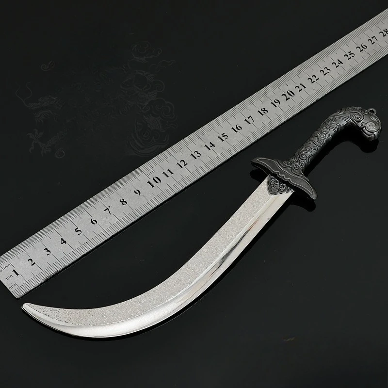 22 cm historischer Roman aus der TV-Serie der Sui- und Tang-Dynastie, peripheres Luo-Cheng-Messer, Metallmodell, Sammlerstück, Schreibtischornament, Jungenspielzeug