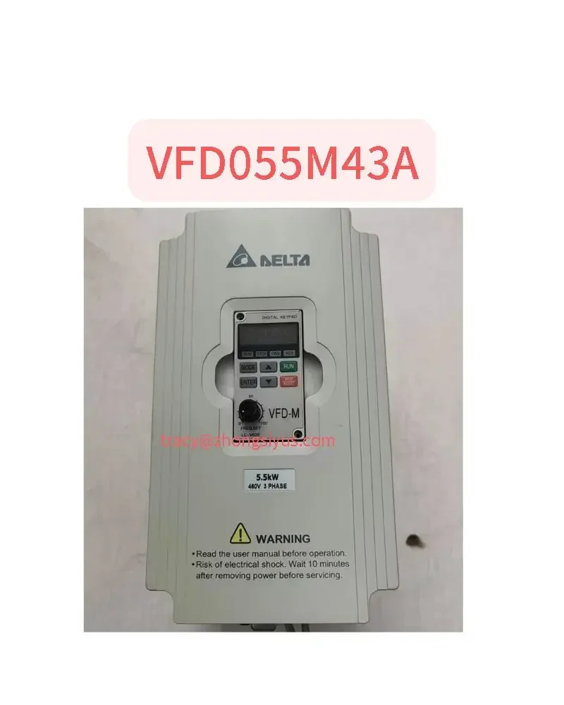 

Used frequency converter 5.5kw three phase input VFD055M43A tested OK, in stock