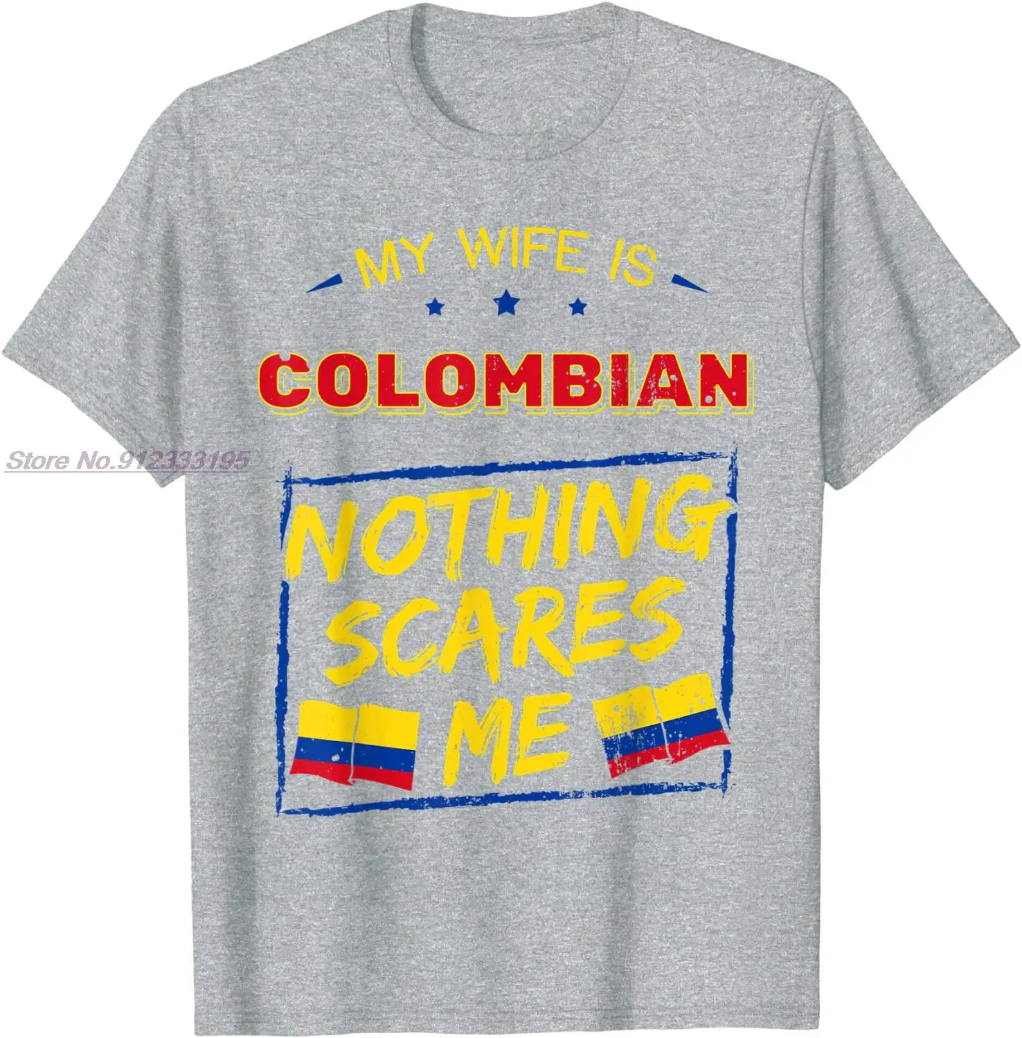 My Wife Is Colombian Republic of Colombia Heritage Flag T-Shirt