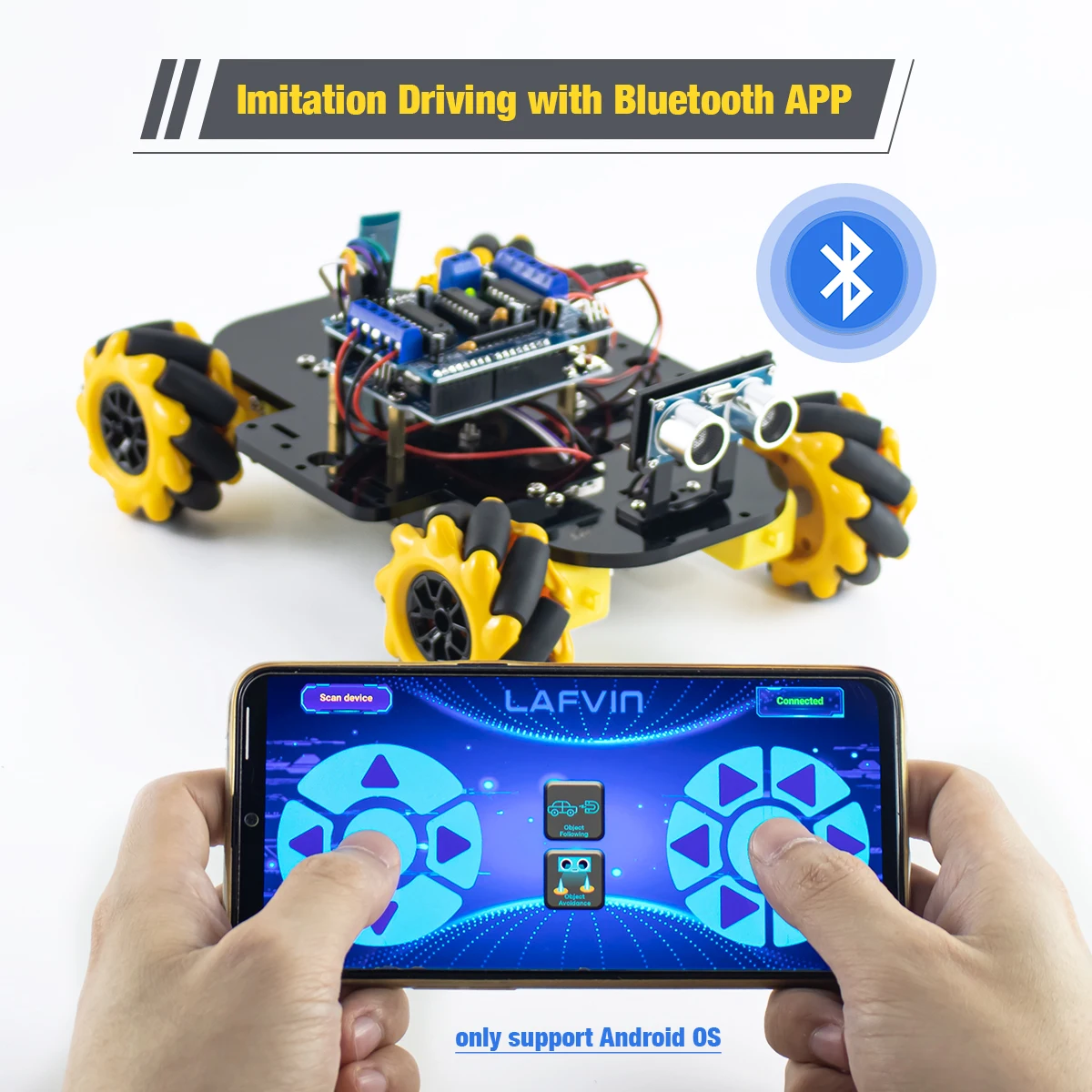 LAFVIN 4WD Mecanum Robot Car for Arduino Robot Car Kit Smart DIY UNO R3 Project