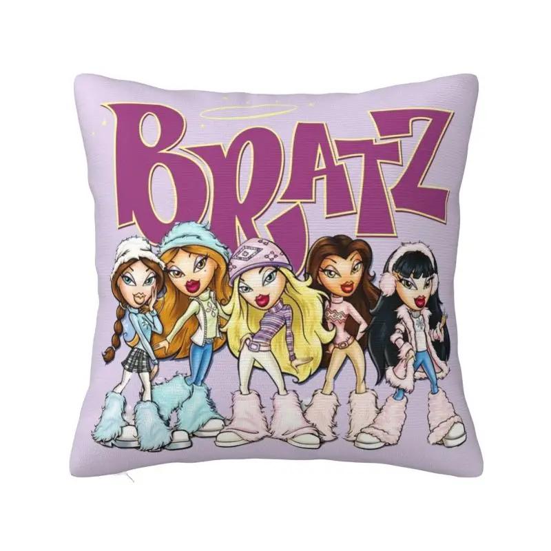 Bratzs Doll Cushion Cover Double-sided 3D Printing Movie Cartoon Throw Pillow Case for Living Room Custom Pillowcase Home Decor