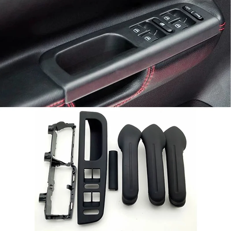 

5/6pcs Front Rear Left Right Door Black Pull Grab Handle For VW Bora Golf 4 MK4 for Jetta 1999-2004
