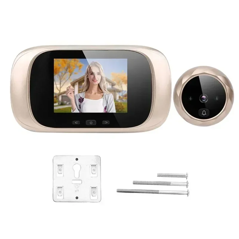 2.8 นิ้ว Video Doorbell Peephole กล้อง 90 องศา Doorbell Motion Detection Eye ดิจิตอล LCD การตรวจสอบประตูอิเล็กทรอนิกส์ Cat Eye