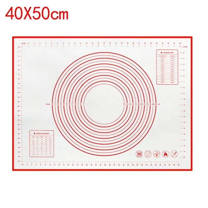 UNTIOR 1PCS Siliconen Bakmat Kneden Pad Deeg Mat Pizza Cake Deeg Maker Keuken Koken Grill Non-stick gadgets Bakvormen