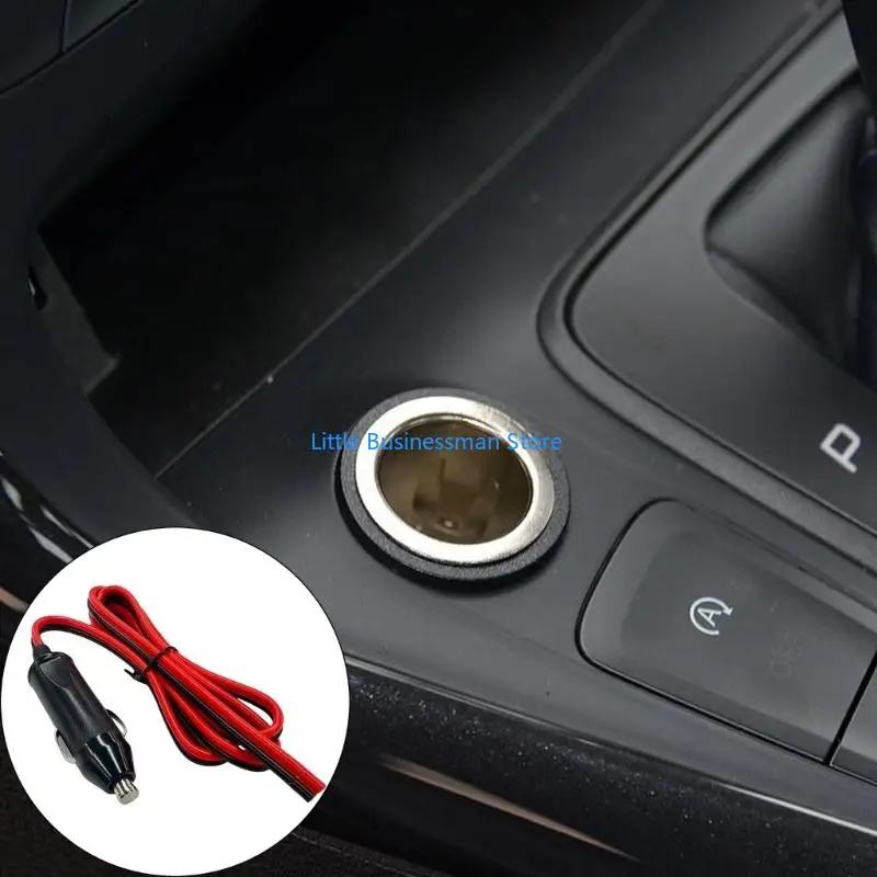 Vehicle Socket Outlet Male Head Power Cable 12V 24V with Open End Wire Line for Car Accessory Power Projects M76A