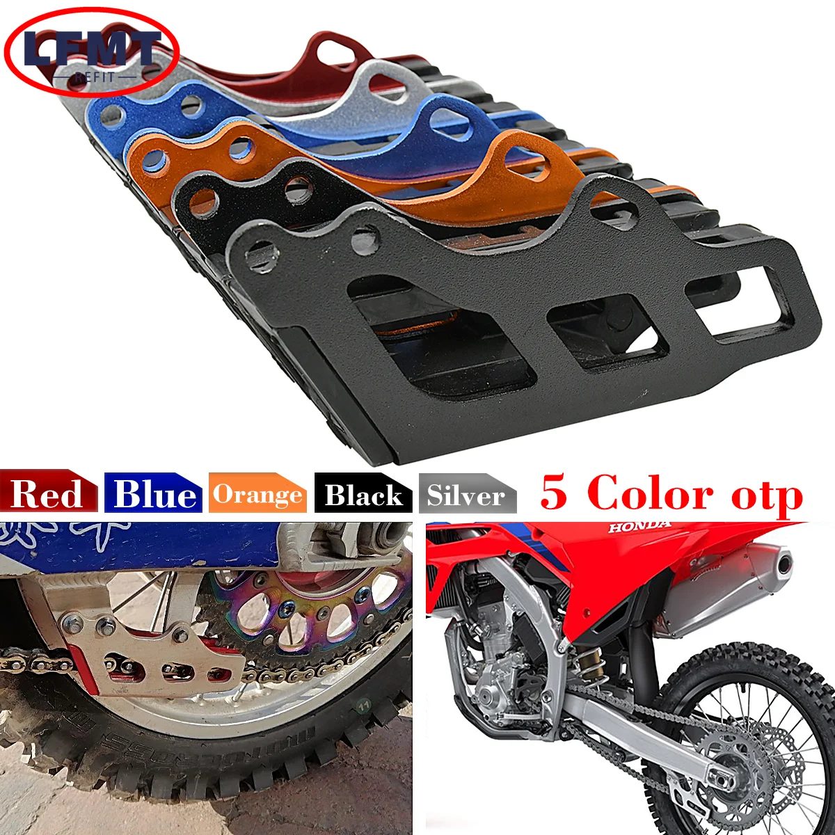 

Motorcycle CNC Chain Guide Guard For Honda CRF 125R 250R 450R 250X 450X 250RX 450RX BOSUR BSE M KAYO T4 T6 Universal Parts 2021