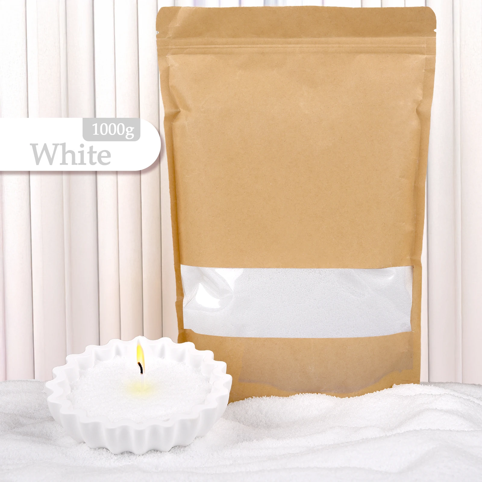 500g-1kg Sand Wax Ice Flower Wax Wholesale DIY Scented Candle Making Supplies Snowflake Wax Pearl Wax Sand Painting Materials