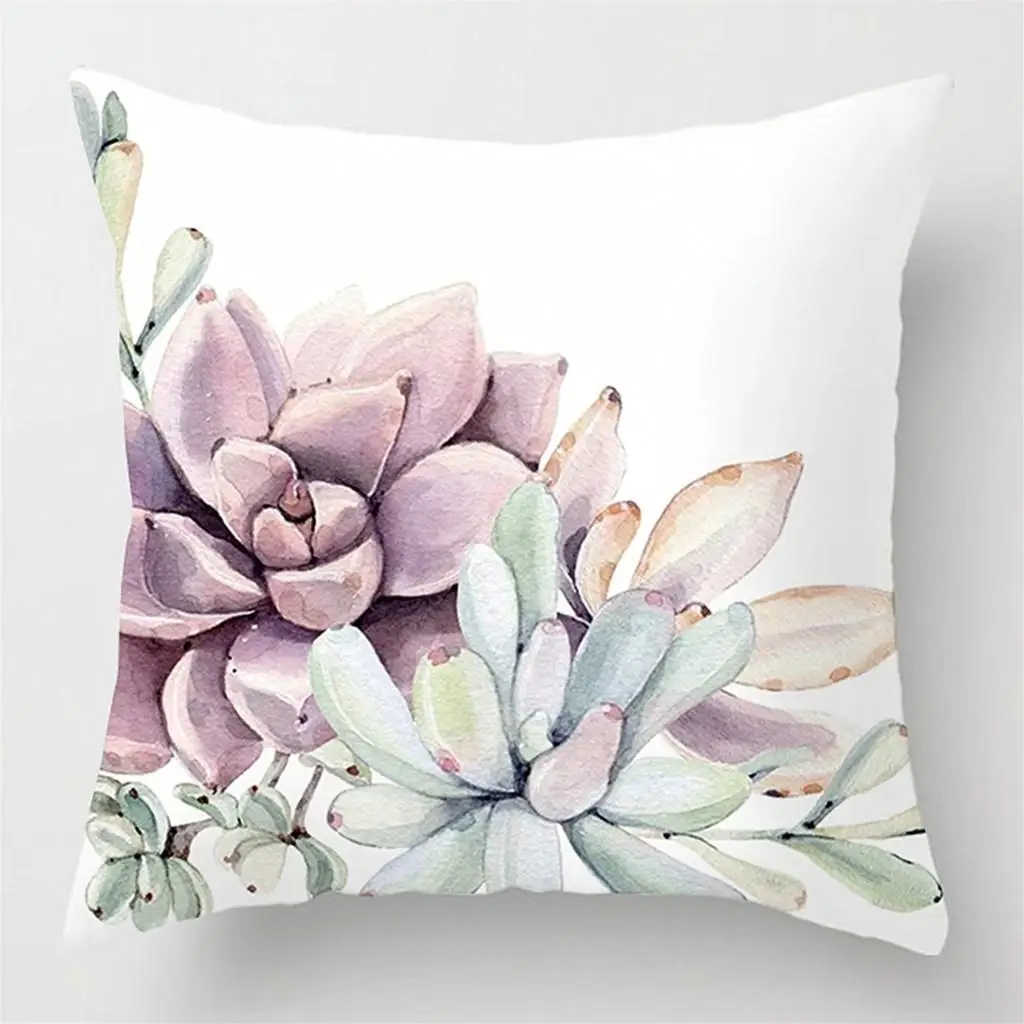 Bedding Pillowcase Bedroom Living Room Decorative Succulent  Home Sofa Cushion Cover