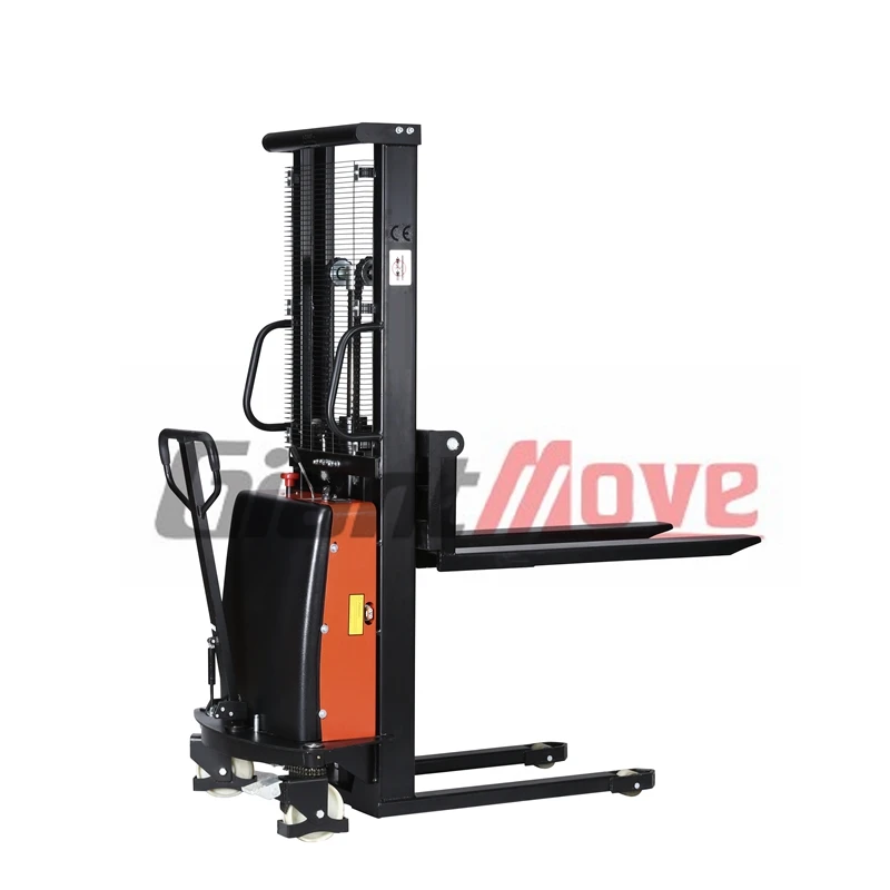 Factory Outlet Forklift Electric Pallet Stacker, 1 Ton Electric Walking Stacker Electric Forklift