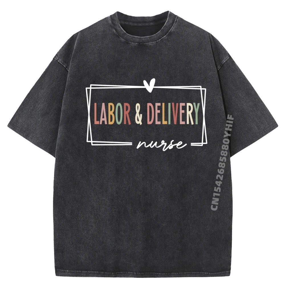 

Graphic Tees Labor Delivery Nurse Christian Tshirt Men's Printed T-Shirts Cotton Breathable Washed Tshirt For Men