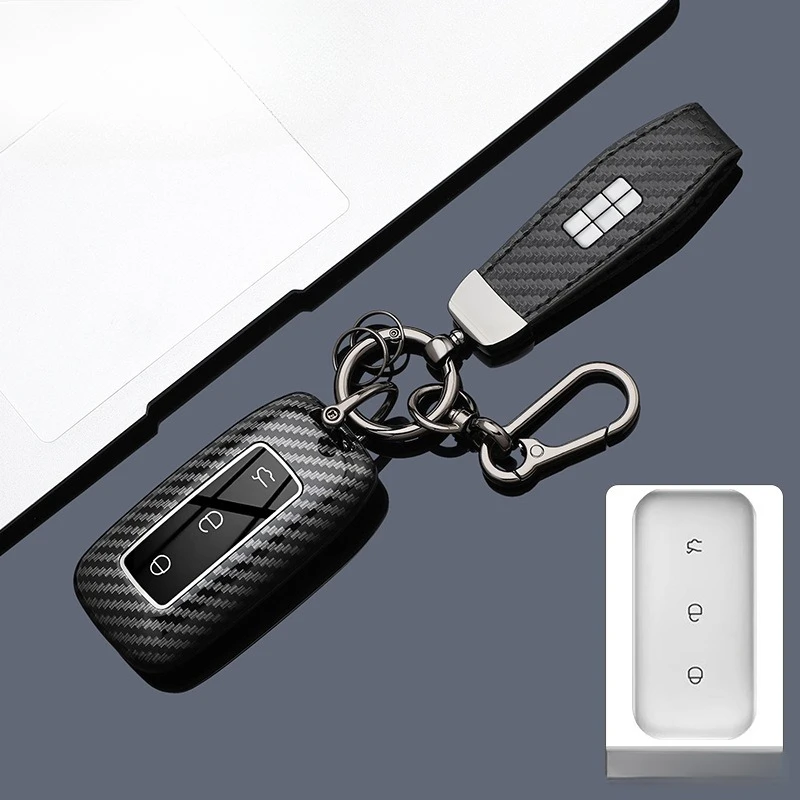ABS Key Fob Cover for 2026 Geely Galaxy Starship 7/M7/L6/Xingyao 6/8/A7/E8/E5/L7/M9, Durable Plastic KeyCase Shell with Keychain